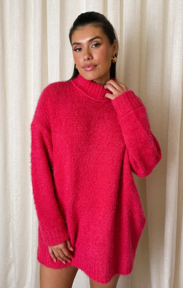 Timmy Tunic Sweater ~ Pink Rose Knit For Cheap