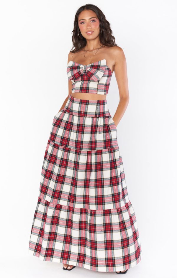 Melody Maxi Skirt ~ Winter Plaid Online now