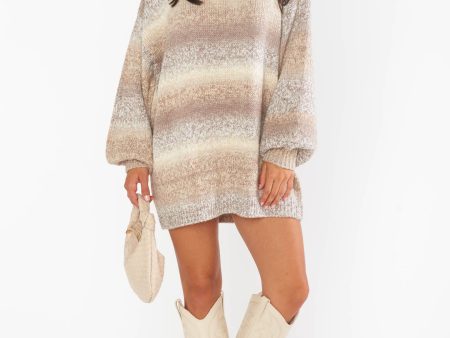 Timothy Tunic Sweater ~ Neutral Space Dye Knit on Sale