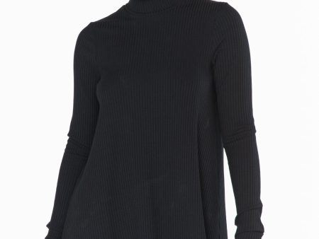 Tammy Turtleneck Dress ~ Winter Rib Black Discount