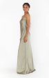 Taylor Tube Maxi Dress ~ Moss Green Luxe Satin Online Hot Sale